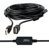 Powermaster PM-11955 Usb 2.0 Siyah Chipset 10 Metre Usb Uzatma Kablosu thumbnail 1