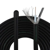 Mag Rg6/U6 Bakır Cu/Cu 80 Tel Siyah Anten Kablosu (100 Metre) thumbnail 2