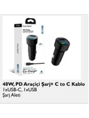 Fc16 Süper Hızlı 48w 1x Type-c Araç Şarj Cihazı, 12/24v Çakmaklık Girişli Akım Korumalı, thumbnail 2