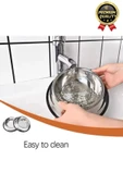 Premium Uzun Ömürlü Sağlam Kaymaz Kauçuk Taban Paslanmaz Çelik Metal Kedi Köpek Mama Su Kabı 26 Cm - 5
