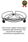 Çok Fonksiyonlu Dayanıklı Kaymaz Yapı Metal Ağır Yükler Tekerlekli Saksı Damacana Tüp Taşıma Altlığı - 2