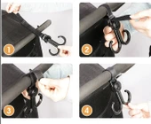 Ayarlanabilir Yük Sabitleme Halatı, Koltuk Arkası, Bagaj Halatı, Gergi Kemeri, Elektrikli araç kancası, Bisiklet ve Motosiklete Uygundur, 1 Adet, thumbnail 6