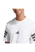 adidas Erkek  Beyaz  T-shirt M FI 3S REG T JD4880 thumbnail 6