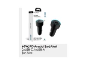 Fc18 60w Pd Süper Hızlı Şarj Araç Içi Çakmaklık Şarj Aleti 2x Type-c 60w Pd 1x Usb3.0 18w - 1