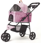 Zampa Venüs Kedi Köpek Arabası Pembe SP03F-P - Katlanabilir thumbnail 1