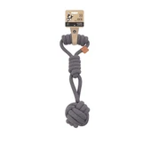 M-Pets Çekmeli Örgü Top Köpek Oyuncağı Gri 36 Cm thumbnail 1