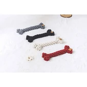 M-Pets Coto Örgü Kemik Köpek Oyuncağı Gri 30 Cm thumbnail 3