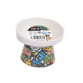 M-Pets Urban Style Seramik Kedi Mama ve Su Kabı Color Mix 250 Ml 12x12,5x9,5 Cm thumbnail 2
