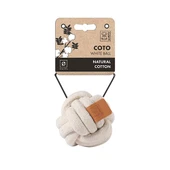M-Pets Coto Örgü Top Köpek Oyuncağı Beyaz 9,5 Cm thumbnail 1