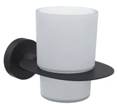 Line Bathroom Diş Fırçalık 128607 MASTER DİŞ FIRÇALIK Buzlu Cam Mat Siyah - 1