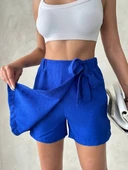 Fiyonklu şort etek saks s255021 - 7