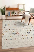 Saten Halı Kesme Oda Halısı 116x500 Tablo TL001A Krem - 2