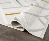 Saten Halı Kesme Salon Halısı 195x350 Tablo TL003A Krem - 2