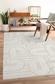Saten Halı Kesme Oda Halısı 116x350 Tablo TL005A Krem - 2