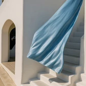 Antibakteriyel Terletmeyen İpek Saten Yastık Kılıfı 2'li 50x70 Mavi thumbnail 4