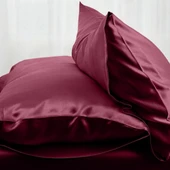Antibakteriyel Terletmeyen İpek Saten Yastık Kılıfı 2'li 50x70 Bordo thumbnail 5