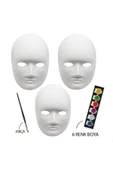 Kampus Kırtasiyem Maske Boyama Seti, 3 Lü, Maske, Fırça Ve Boya, Eğitici Maske Boyama - 1