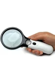 Choice White Magnifying Glass HKampusKirtasiyemheld 45X Magnifier Clearly to See With 3 LED Lights For Reading Magnif... - 1