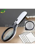 Choice White Magnifying Glass HKampusKirtasiyemheld 45X Magnifier Clearly to See With 3 LED Lights For Reading Magnif... - 2