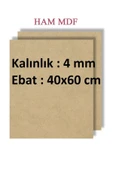mobilreyon 3 Adet Duralit Ham Mdf , 40x60 cm Ebat , 4 mm kalınlık , Boyama Hobi Resim Altlığı Tuval - 1