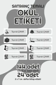 Serisan Satranç Temalı İsimli Okul Etiketi Defter Kalem Kitap Sticker Seti - 1
