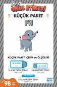 KampusKirtasiyem İsimli okul etiketi FİL Defter, kitap ve kalem etiketi Küçük Paket - 1
