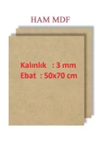 mobilreyon - 4 Adet Duralit Ham Mdf 3 Mm Kalınlık , 50x70 Cm ( Resim Kağıdı Ölçüsü ) - 1