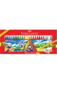 Faber Castell 25 Renk Mum Boya Wax Crayon Silinebilir Boya Üçgen - 2