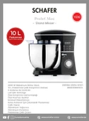 Schafer Prochef MAXİ Standlı Mikser - Siyah - 10 Litre - 2