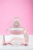 M&B WATER BOTTLE Flash Askılı Sport Matara - Pipetli Boyun Askılı Okul Çocuk Suluğu - Renkli Taşıma Kulplu Su Şişesi - 1