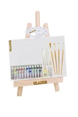 GLANCE Masaüstü Şövale Südor Monalisa 12x12 ml Ekonomik Yağlı Boya Başlangıç Seti - 1
