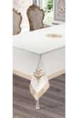 Alkan Homes Gold Renkli Lale Nakışlı Masa Örtüsü thumbnail 1