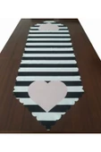 Alkan Homes Kalp Desenli Dekoratif Runner - 1