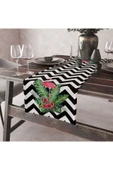 Alkan Homes Flamingo Temalı Lazer Kesimli Dekoratif Runner - 1