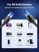 UGREEN 30799 NW153 CAT8 2000MHz Stabil Bant 40GB/s Yüksek Ağ Hızı Ethernet Kablosu Örgülü 15metre - 1