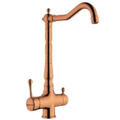 Real Stone Ares Rustik Arıtmalı Bakır Mutfak Eviye Bataryası - 1