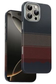 Fuchsia iPhone 16 Pro Kevlar Manyetik Şarj Uyumlu Kılıf - 3