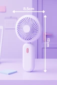 Taşınabililir Mini Usb Şarjlı 3 Kademeli El Masaüstü Vantilatör Fan Soğutucu YM88220 - 7