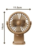 3 Kademe Usb Şarjlı Mandallı 360° Taşınabilir Fan Vantilatör Soğutucu YM88221 - 8