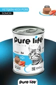 PURELİFE PATE SOMONLU YETİŞKİN KEDİ KONSERVE MAMA 400GR - 1