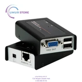 VGA Cat 5 Kvm (Keyboard/video Monitor/mouse) Mesafe Uzatma Cihazı, USB Konsol, 100 Metre usb VGA Cat 5 Mini Kvm Extender - 1