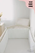 Jaju Baby Düz Beyaz 120x200 Beşik / Montessori Kenar Koruma Beşik Bariyer - 1