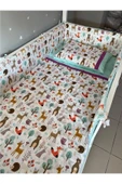 Jaju Baby Sevimli Orman Desenli Ve Yeşil Kombinli 90x190 Bebek Nevresim Takımı Ve Kenar Koruma - 5