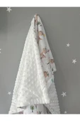 Jaju Baby %100 Pamuk Minky Battaniye 100x100cm Yenidoğan Bebek Battaniye / Yenidoğan Pike - 3