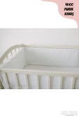 Jaju Baby Düz Beyaz 120x200 Beşik / Montessori Kenar Koruma Beşik Bariyer - 2