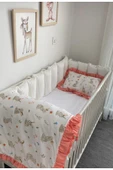 Jaju Baby Tavşan 70x140 Kenar Koruma ve Nevresim Takımı Özel Üretim Pofuduk Koruma 7 Parça 70*140 - 1