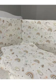 Jaju Baby Dağ Ve Gökkuşağı Desenli 120x200 Beşik Montessori Kenar Koruma Beşik Bariyer Özel Ölçü - 2