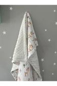 Jaju Baby %100 Pamuk Minky Battaniye 100x100cm Yenidoğan Bebek Battaniye / Yenidoğan Pike - 1