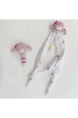 Jaju Baby Amigurumi Pembe Uykucu Ayıcık Müslin Uyku Arkadaşı Ve Çıngırak Set - 1