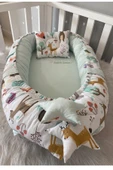 Jaju Baby Babynest Sevimli Orman Lüx Tasarım Organik Pamuk Kumaş Taşınabilir Anne Yanı Baby Nest - 3